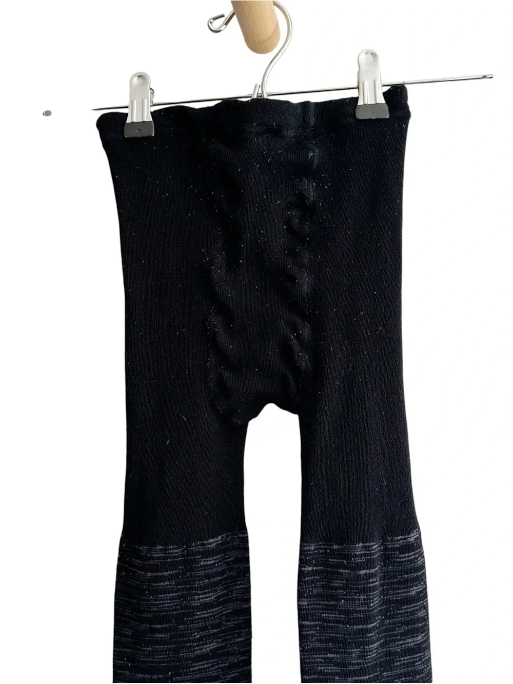 Smartwool Heathered Black Wool Blend Footed Tights